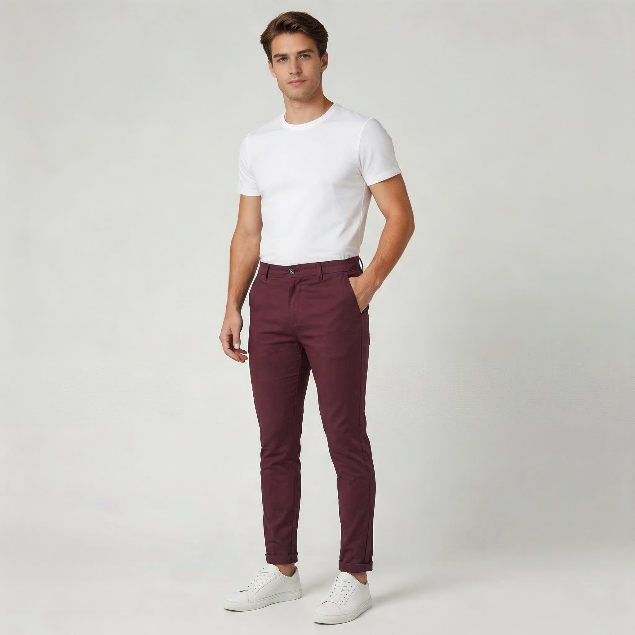 Men’s Tailored Fit Casual Smart Trousers