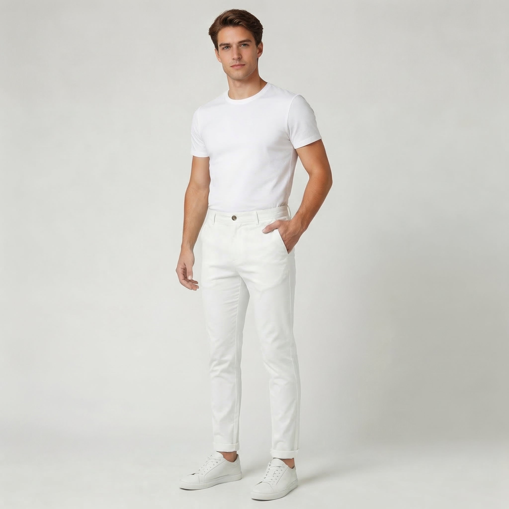 Men’s Tailored Fit Casual Smart Trousers