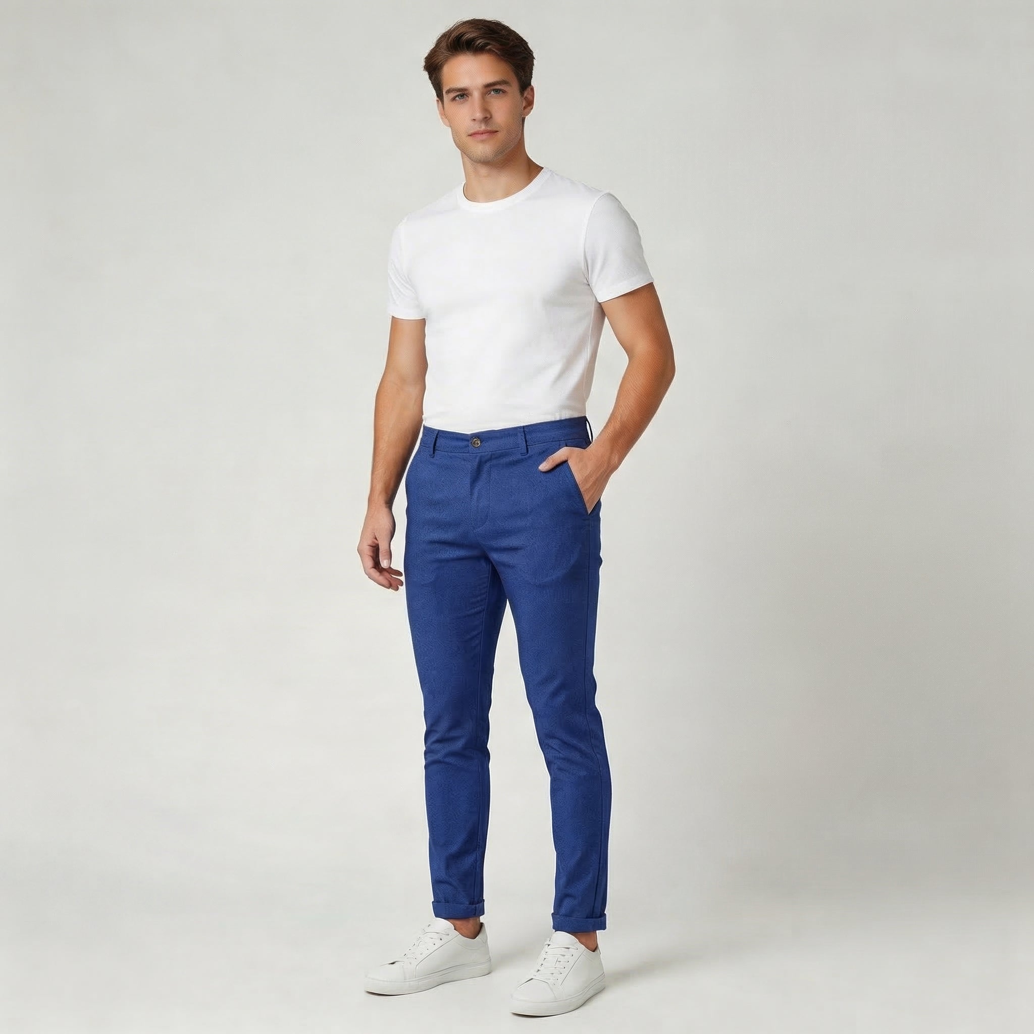 Men’s Tailored Fit Casual Smart Trousers