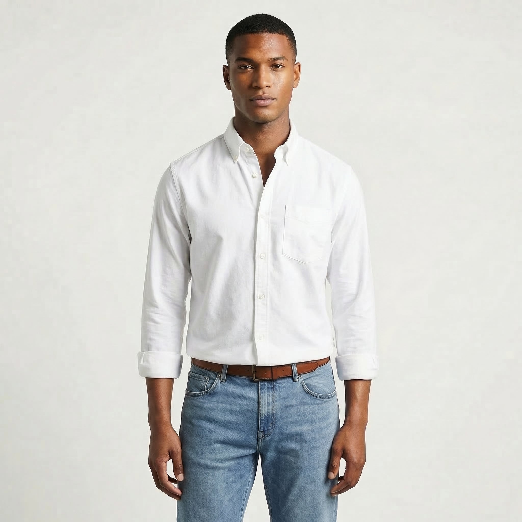 Men’s Oversized Long Sleeve Linen Shirt