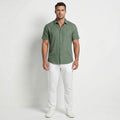 Men’s Casual Short Sleeve Linen Shirt