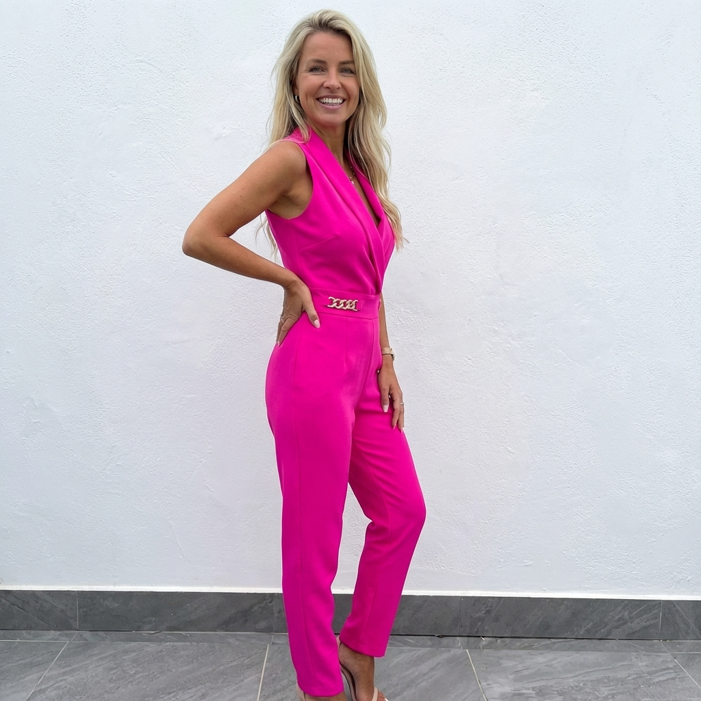 Ärmelloser Wickel-Jumpsuit für Damen