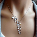 Women’s Floral Cascade Pendant Necklace