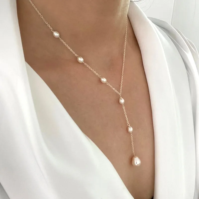 Women’s Pearl Drop Y-Necklace