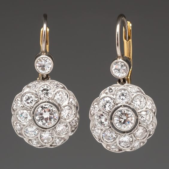 Women’s Crystal Floral Drop Earrings
