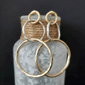 Women’s Two-Tone Linked Hoop Earrings