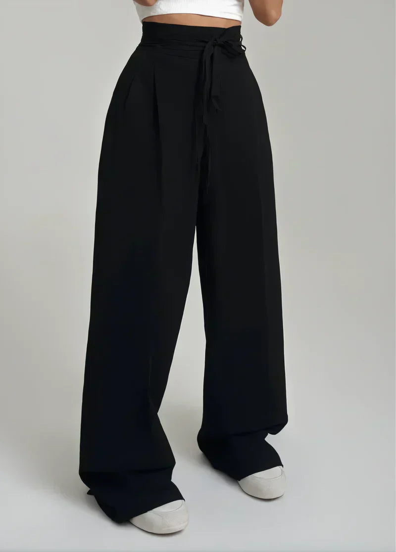 Women's High-Waisted Wide-Leg Trousers