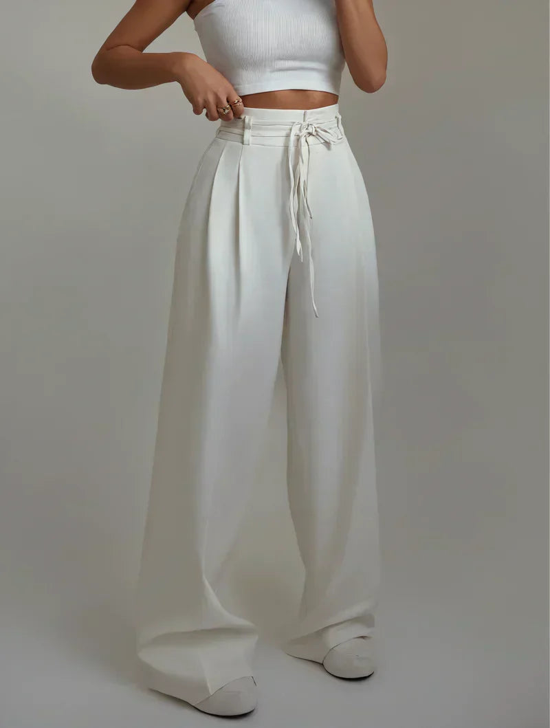 Women's High-Waisted Wide-Leg Trousers