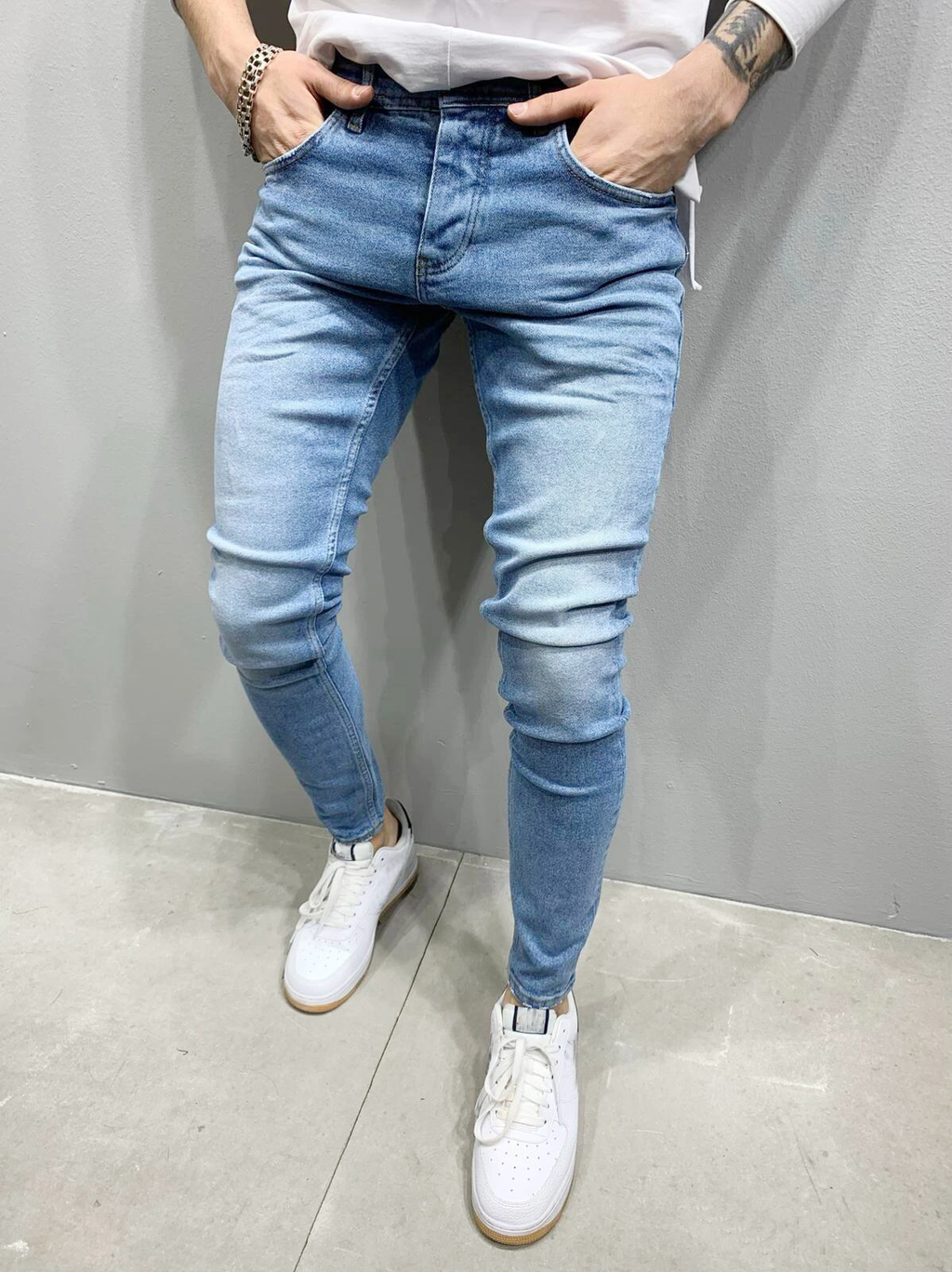 Herren Stretch Slim Fit Jeans mit flexiblem Denim für den Alltag