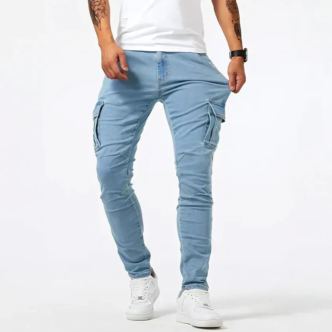 Pantalon cargo homme coupe slim