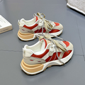 Damen Colour-Block-Sneaker mit atmungsaktivem Mesh und gepolsterter Sohle für Komfort