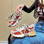 Damen Colour-Block-Sneaker mit atmungsaktivem Mesh und gepolsterter Sohle für Komfort