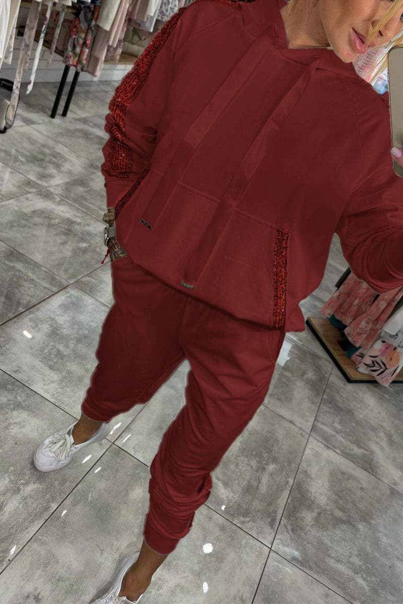 Ensemble sweat à capuche et pantalon de jogging pour femme
