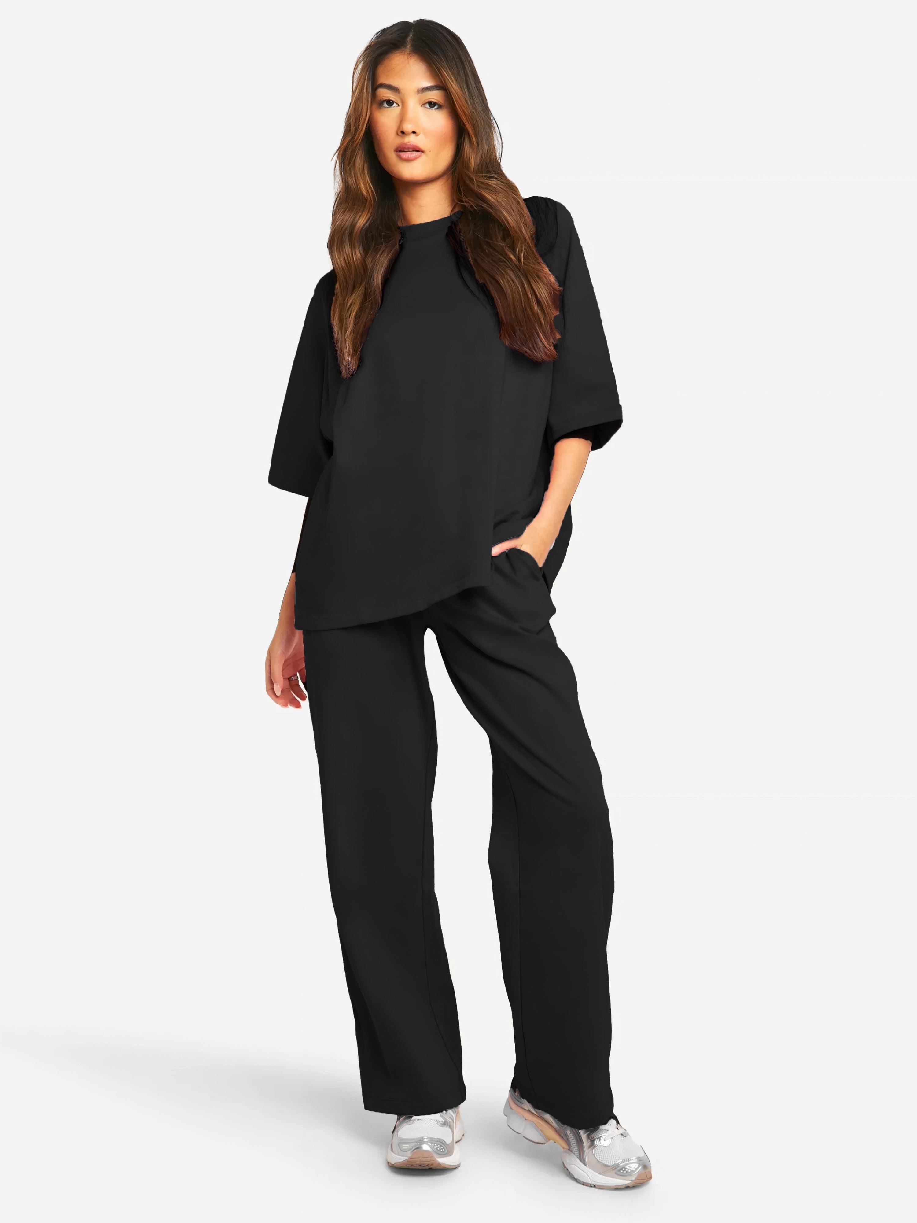 Damen Oversize Zweiteiler mit lockerer Passform und bequemem Design