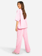 Damen Oversize Zweiteiler mit lockerer Passform und bequemem Design