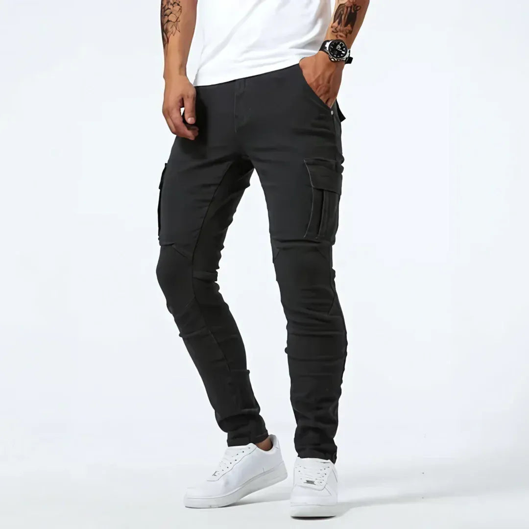 Pantalon cargo homme coupe slim