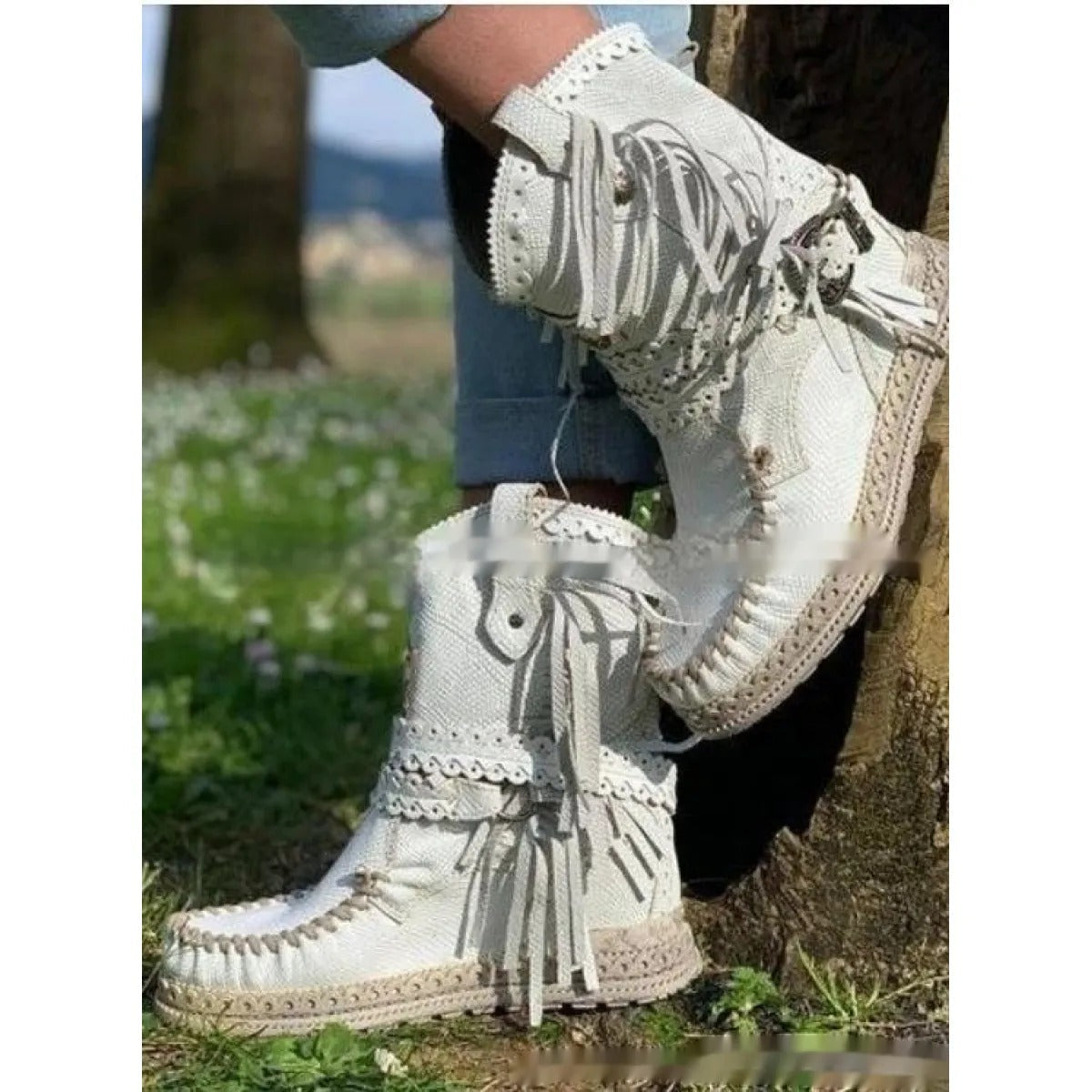 Women’s Fringe Wedge Ankle Boots