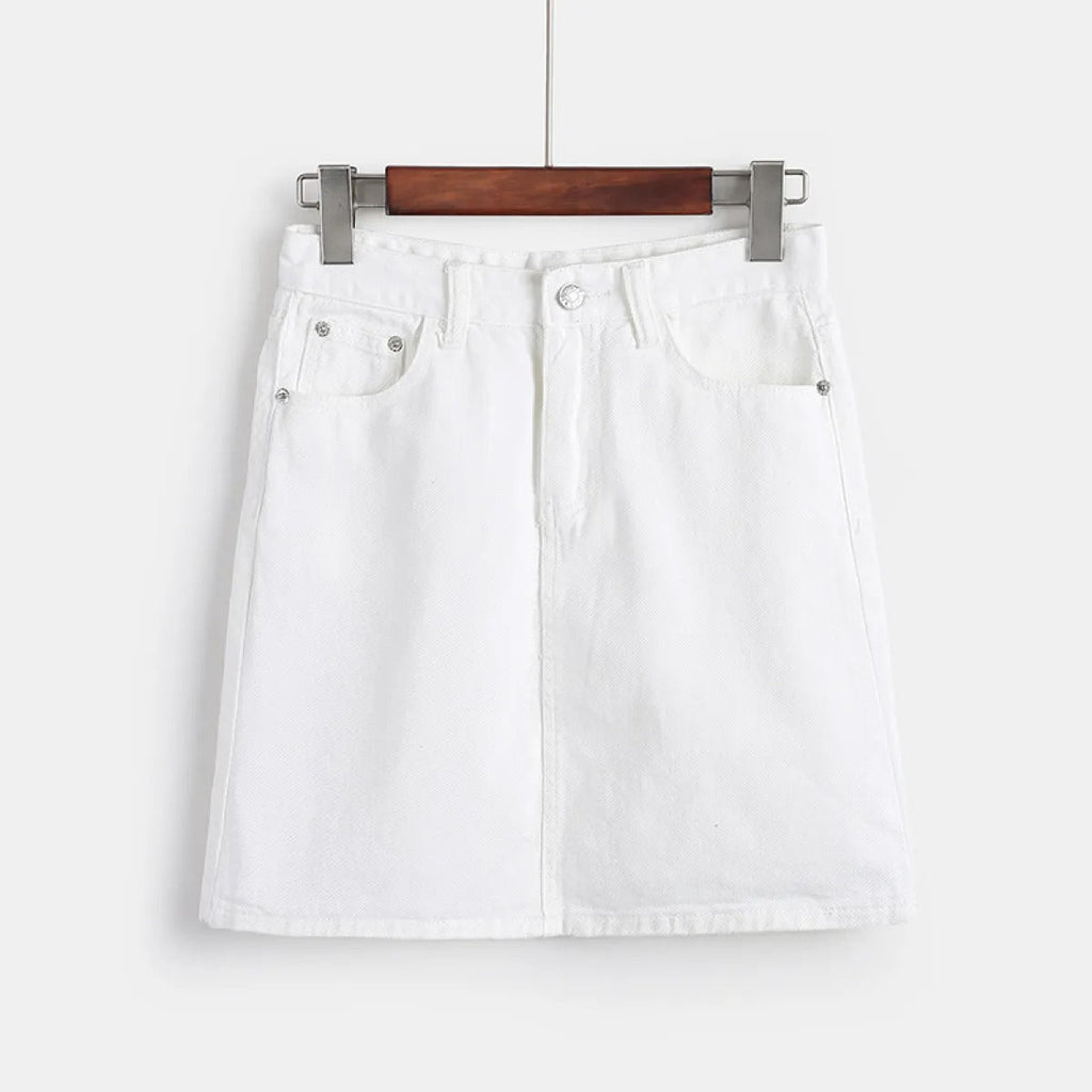 Damen Denim-Minirock mit strukturierter Passform und klarem, minimalistischem Design
