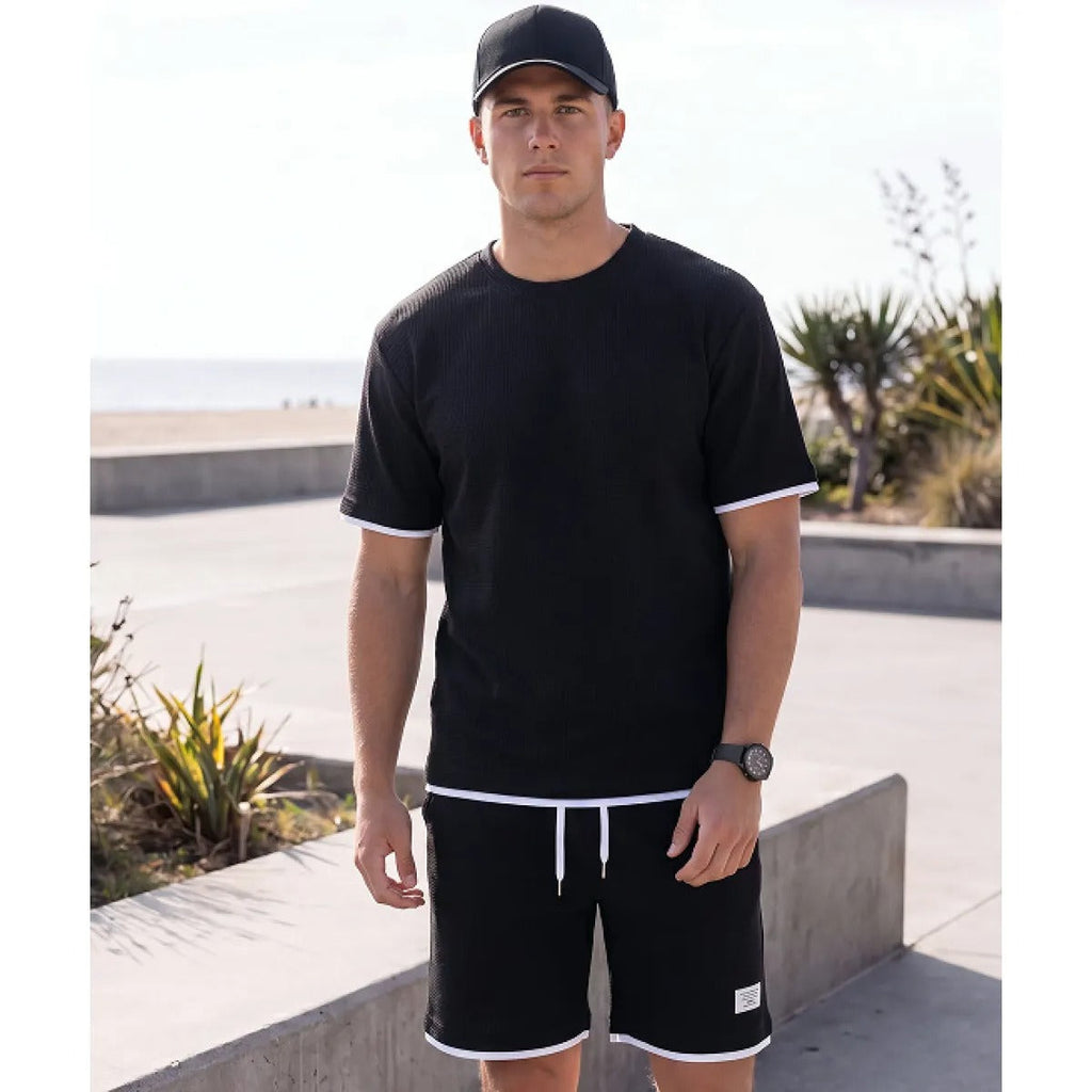 Men’s Contrast Trim T-Shirt Set