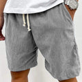 Herren Cord-Shorts mit lockerem Schnitt und verstellbarem Kordelzug in der Taille