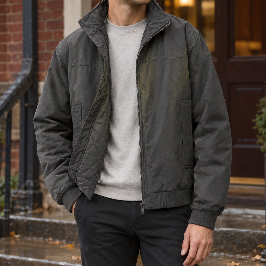 Men's Stand Collar Zip Jacket