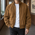 Men's Ribbed Collar Bomber Jacket