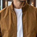Men's Ribbed Collar Bomber Jacket