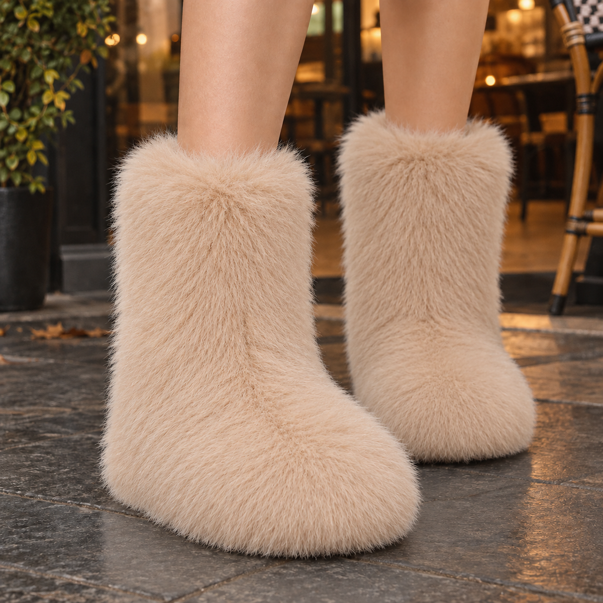 Women's Plush Mid-Calf Winter Boots