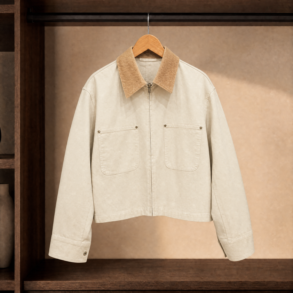 Herrenjacke mit praktischen Taschen und Reißverschluss
