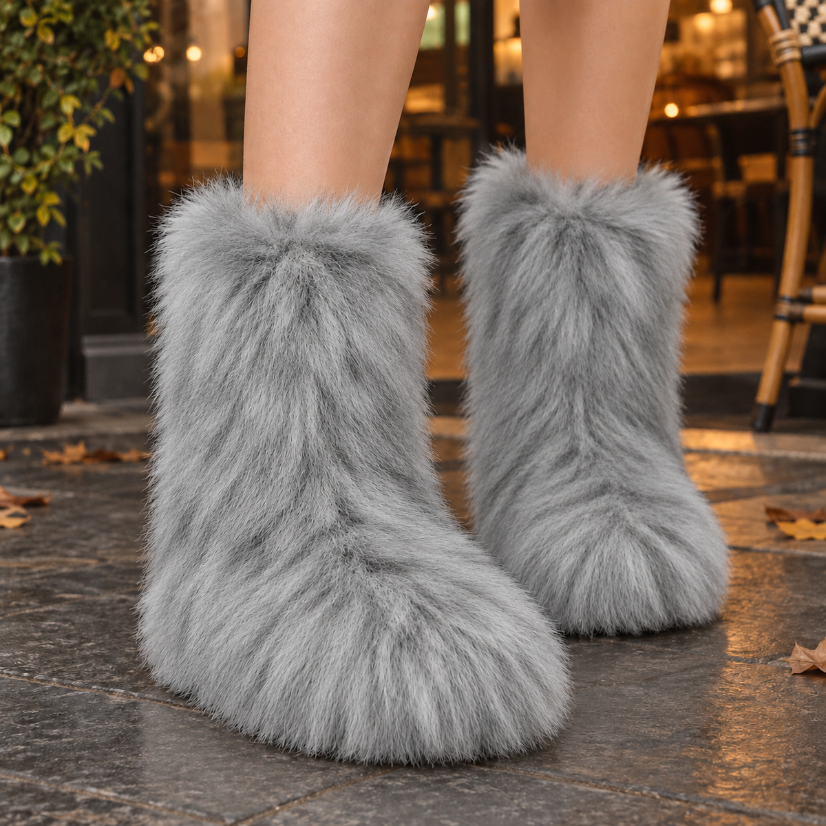 Women's Plush Mid-Calf Winter Boots
