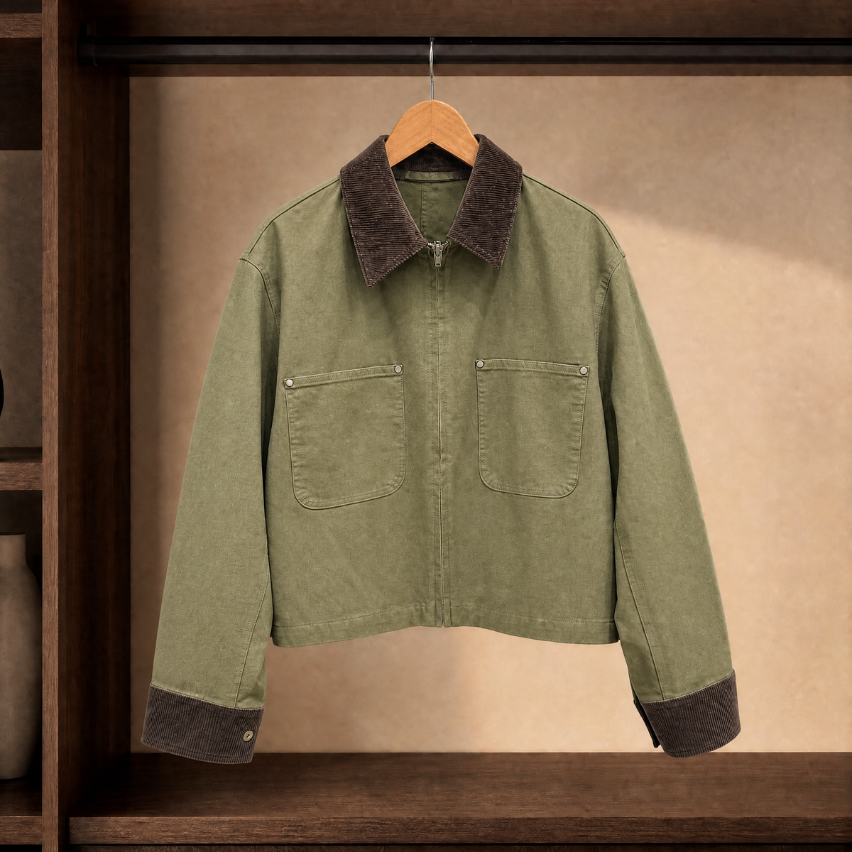 Herrenjacke mit praktischen Taschen und Reißverschluss