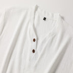 Men's Short-Sleeve Henley T-Shirt with V-Neck for Casual Everyday Wear