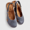 Damen-Slingback-Schuhe mit Ausschnitten, flach