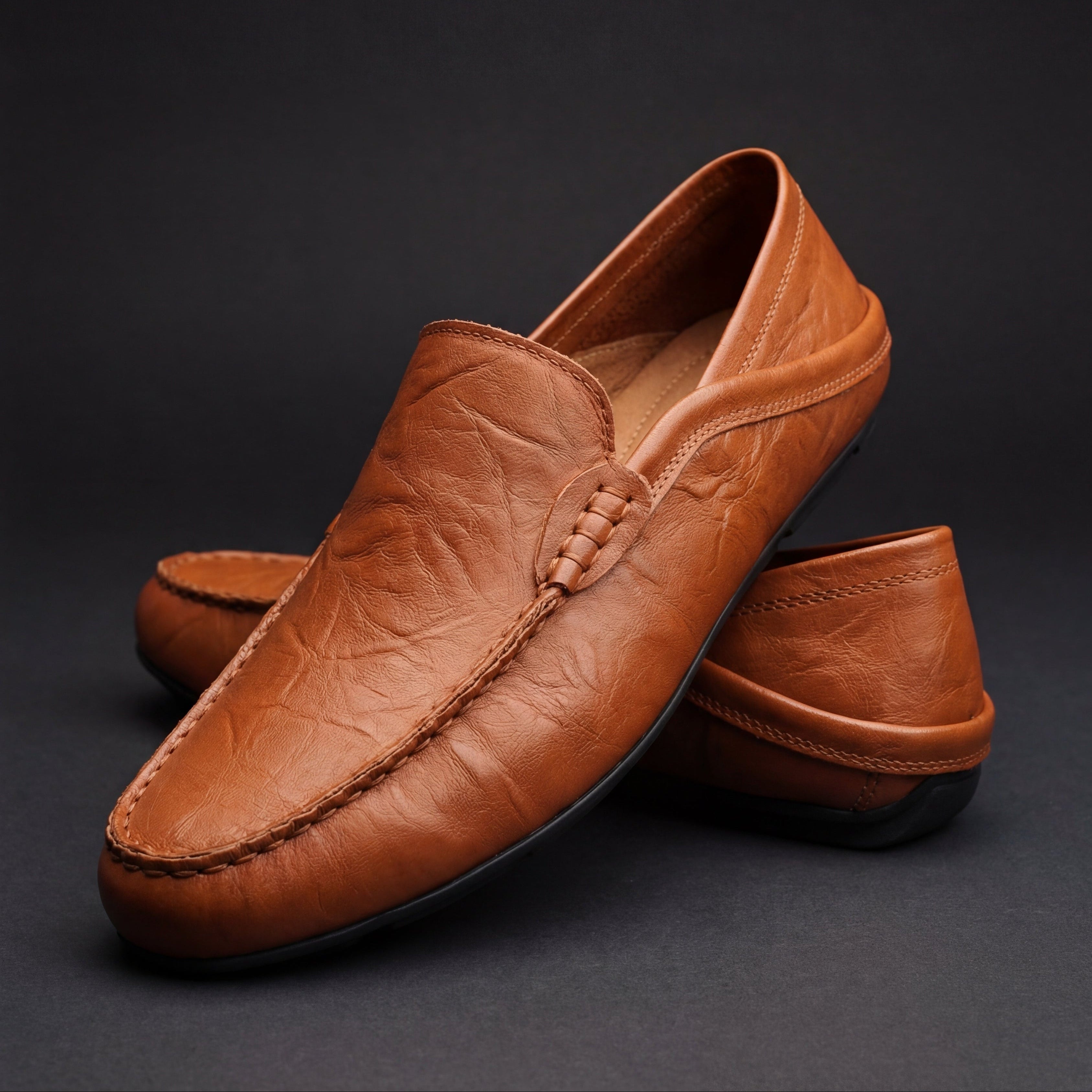 Men’s Hand-Stitched Leather Loafers