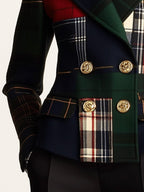 Women’s Tartan Double-Breasted Blazer