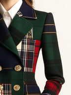 Women’s Tartan Double-Breasted Blazer