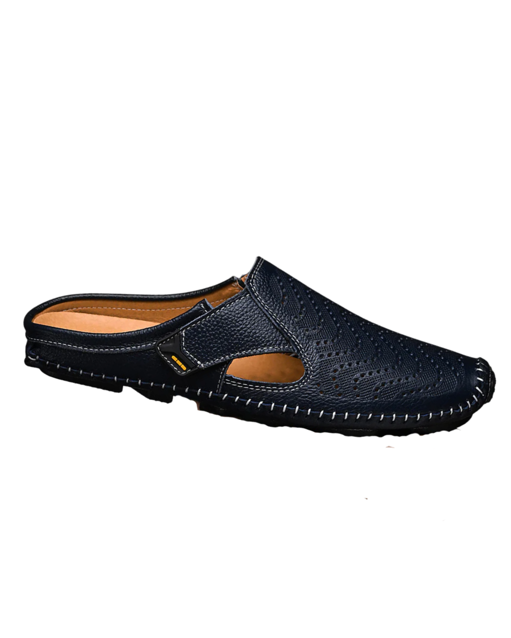 Perforerade slip-on-mules för herrar