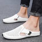 Perforerade slip-on-mules för herrar