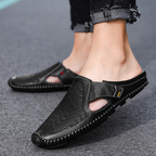 Perforerade slip-on-mules för herrar