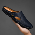 Perforerade slip-on-mules för herrar