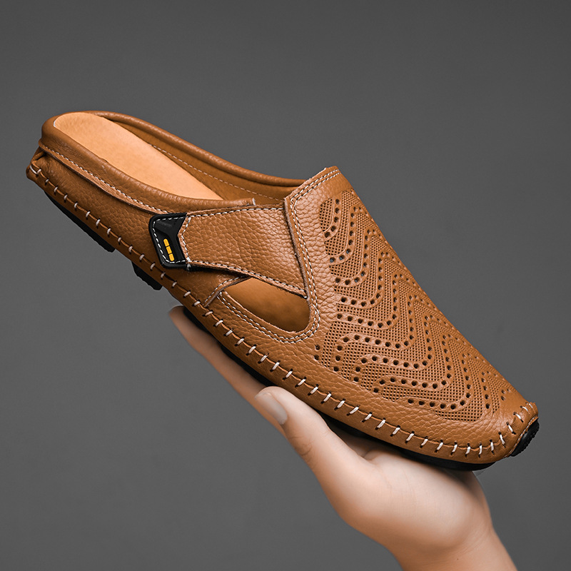 Men’s Perforated Slip-On Mule Shoes