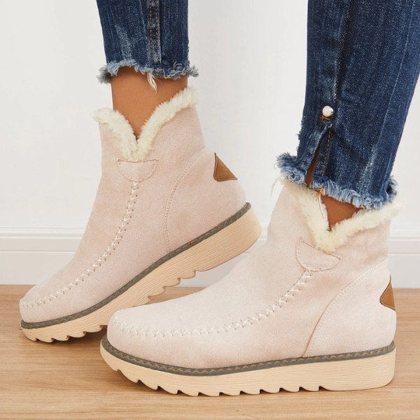 Botines cómodos para mujer con forro cálido