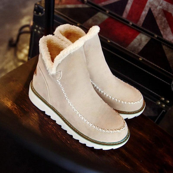 Botines cómodos para mujer con forro cálido