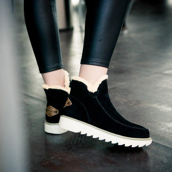 Botines cómodos para mujer con forro cálido