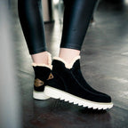 Botines cómodos para mujer con forro cálido