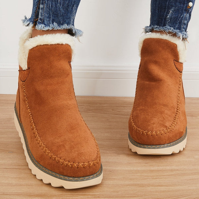 Botines cómodos para mujer con forro cálido