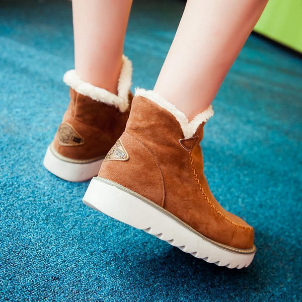 Botines cómodos para mujer con forro cálido