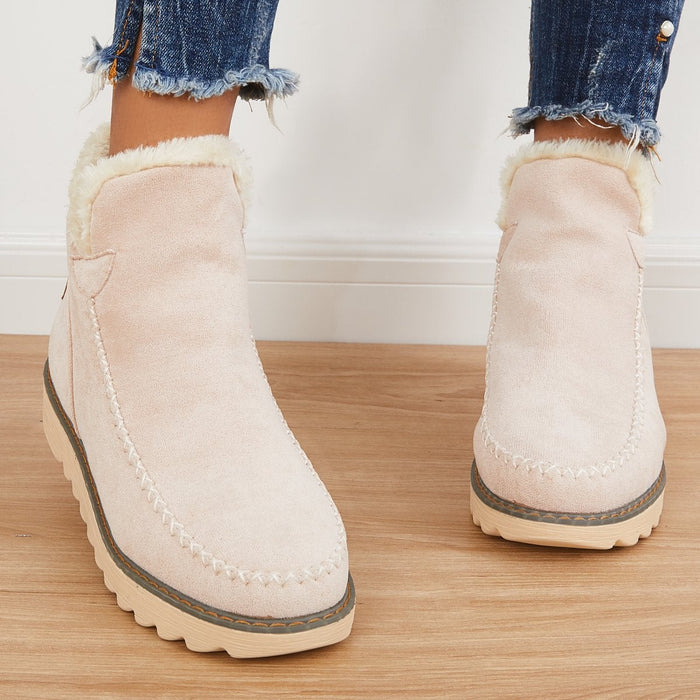 Botines cómodos para mujer con forro cálido