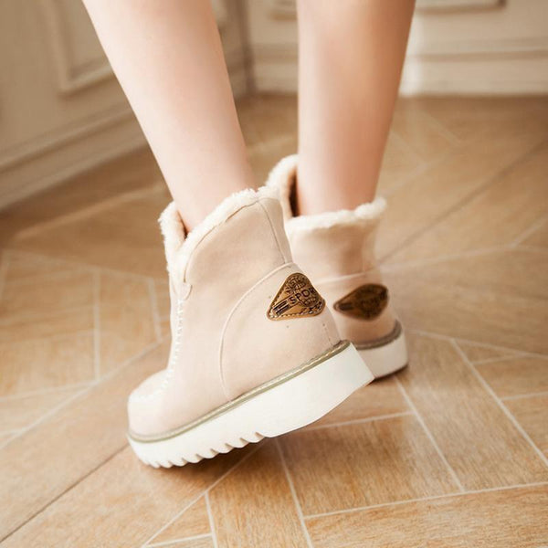 Botines cómodos para mujer con forro cálido