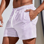 Short de bain rayé pour homme au style marin et confort idéal pour l’été